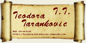 Teodora Taranković vizit kartica